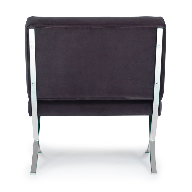 Studio Designs Home Atrium Modern Velvet Accent Indoor Lounge Chair, Mink Brown