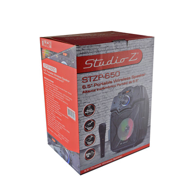 Studio Z STZP-650 6.5-Inch Rechargeable Speaker Woofer with USB Music Stream