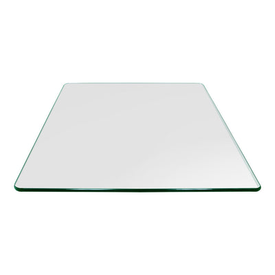 Dulles Glass 24 Inch Square Pencil Polish Edge 3/8 Inch Tempered Glass Table Top