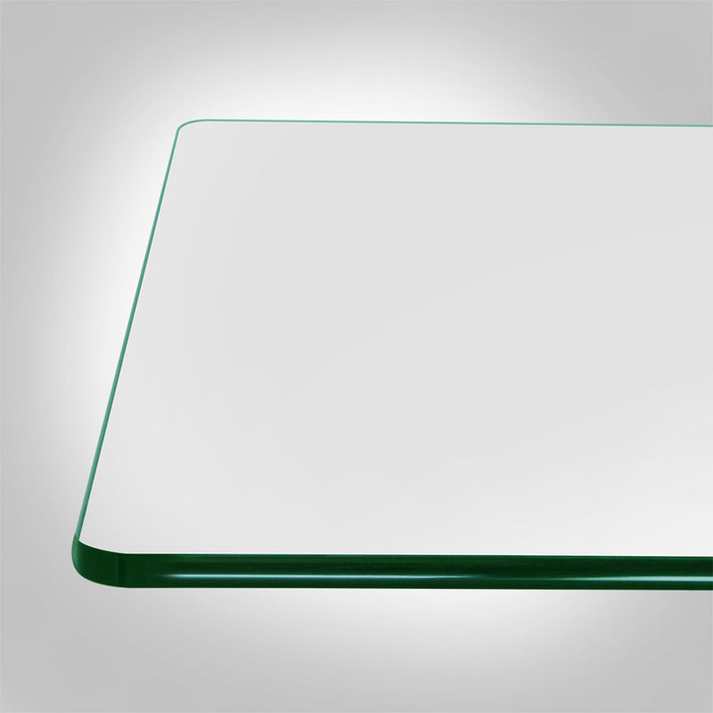 Dulles Glass 24 Inch Square Pencil Polish Edge 3/8 Inch Tempered Glass Table Top