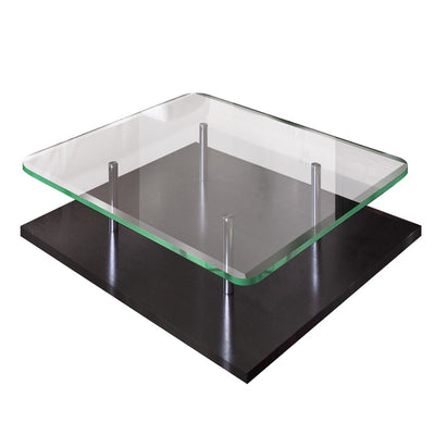 Dulles Glass 30 Inch Square Beveled Edge 1/2 Inch Thick Tempered Glass Table Top