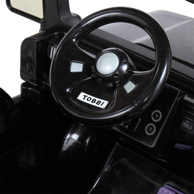 TOBBI 12 V Button Start Remote Control Kids Toy Fun Vehicle Ride On Truck, Black