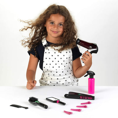 Theo Klein 10 Piece Mega Braun Kids Hairstyling Beauty Kit Plastic Toy Set