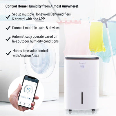 Honeywell 70 Pint Smart Dehumidifier w/ Alexa Control (Refurbished)