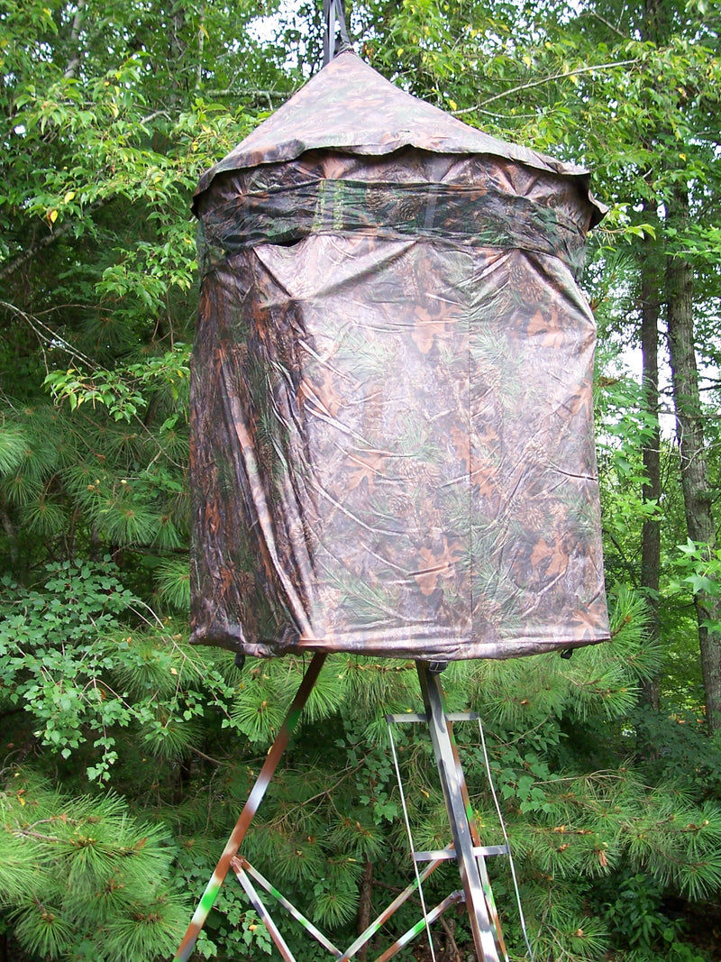 Cooper Hunting Chameleon Real Tree Camo Concealment Cover Blind for Tree Stands