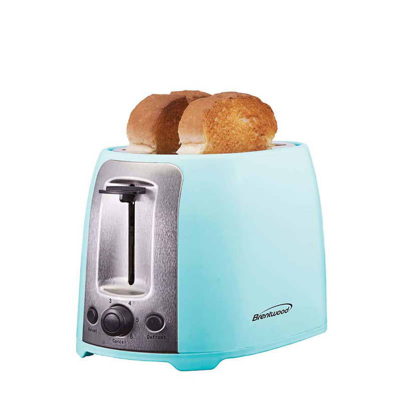 Brentwood TS-292BL 800W 2 Slot Bread Pastry Kitchen Toaster, Blue (Open Box)