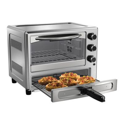 Oster TSSTTVPZDS Turbo Convection Toaster Oven w/ Pizza Drawer, Stainless Steel