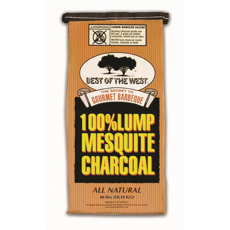 Best of the West Mesquite Natural Hardwood Lump Grill Charcoal, 40 lbs (4 Pack)