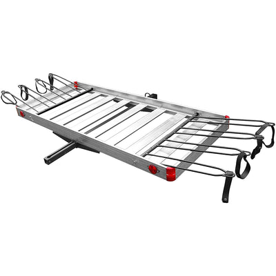 Tow Tuff Heavy Duty 2-in-1 Aluminum Cargo Carrier with Bike Rack (For Parts)