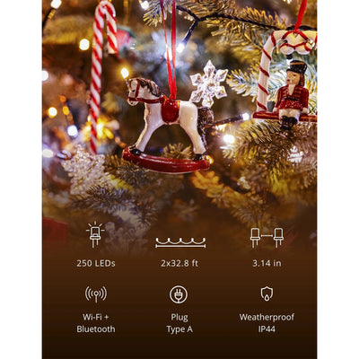 Twinkly Strings App-Controlled LED Christmas Lights 250 AWW (Amber & White) - VMInnovations