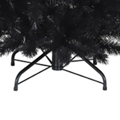 Treetopia Pitch Black 6 Foot Artificial Unlit Christmas Holiday Tree with Stand