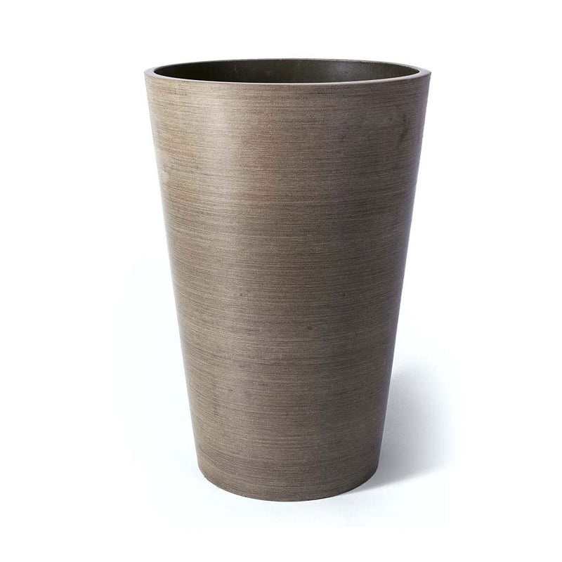 Algreen 16829 Valencia 11 x 14 Inch Round Taper Recycled Planter Pot, Taupe