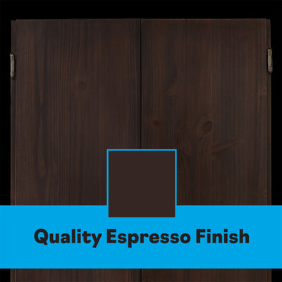 Viper Espresso Finish Metropolitan Sisal Bristle Steel Tip Dartboard Cabinet