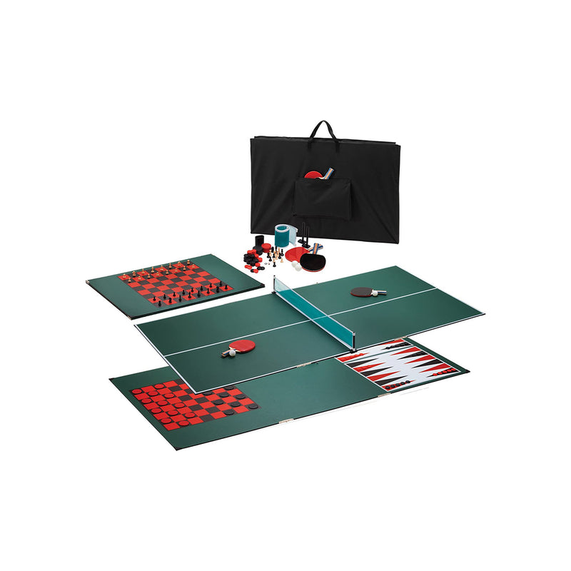 VIPER Portable 3 in 1 Table Tennis Checkers and Backgammon Top with Carrying Bag