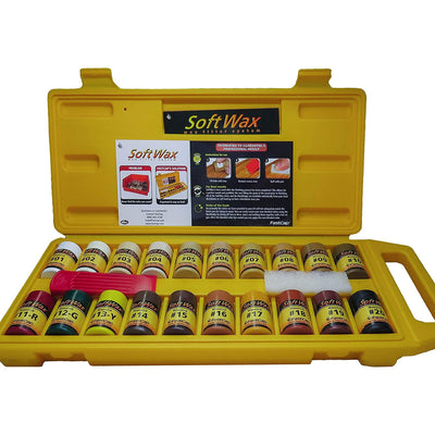 FastCap 20 Color Wood Filler Soft Wax Kit with Wedge, Buffing Pad, & Carry Case