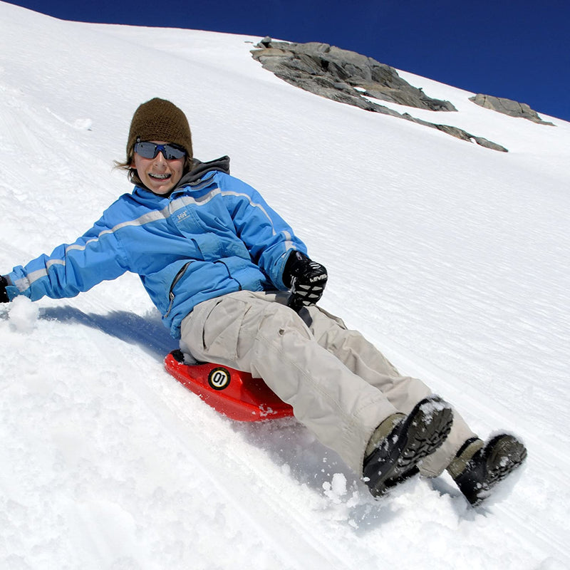 Zipfy Classic Freestyle Mini Luge Downhill Speedster Snow Sled, Hero Orange