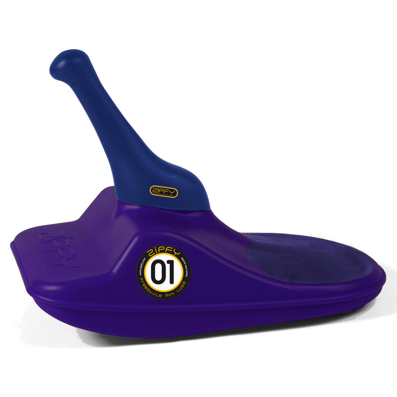 Zipfy Classic Freestyle Mini Luge Downhill Speedster Snow Sled, Purple Moon
