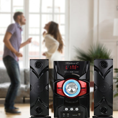 Studio Z ZMX-3000 3 Piece Home Audio Sound System w/ Speakers & Remote Control