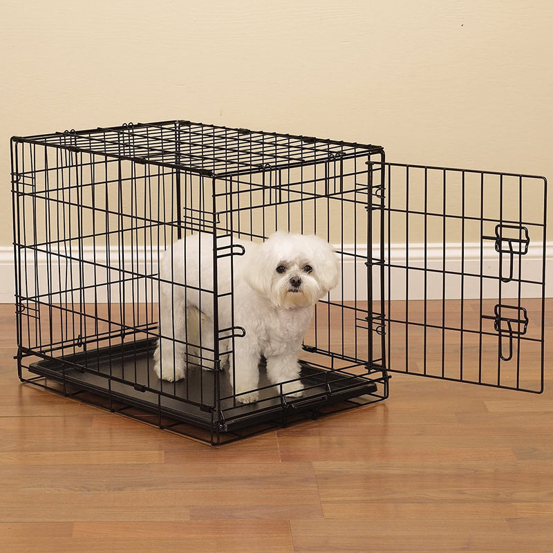 ProSelect Easy Crate Wire Kennel for Dogs and Pets with Tray, Medium, Black