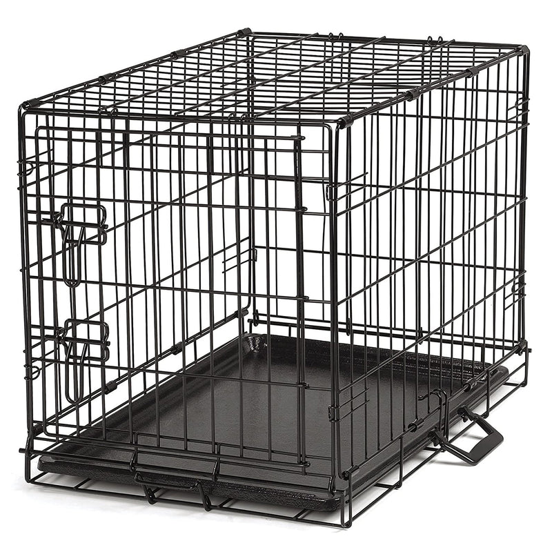 ProSelect Easy Crate Wire Kennel for Dogs and Pets with Tray, Medium, Black