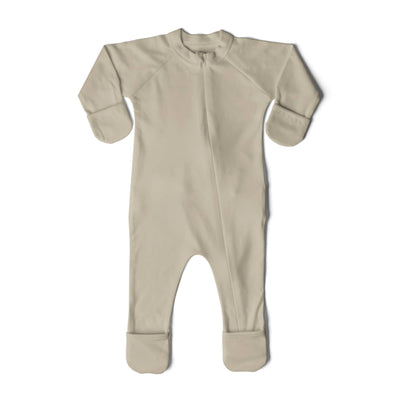 Goumikids 0-3M Unisex Baby Footie Pajamas with Booties (2 Pairs), Soybean/Rose - VMInnovations