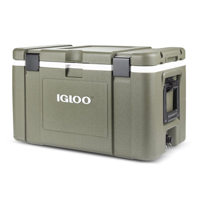 Igloo Mission 72 Quart Lockable Insulated Lined Ice Chest Cooler, Olive (Used)