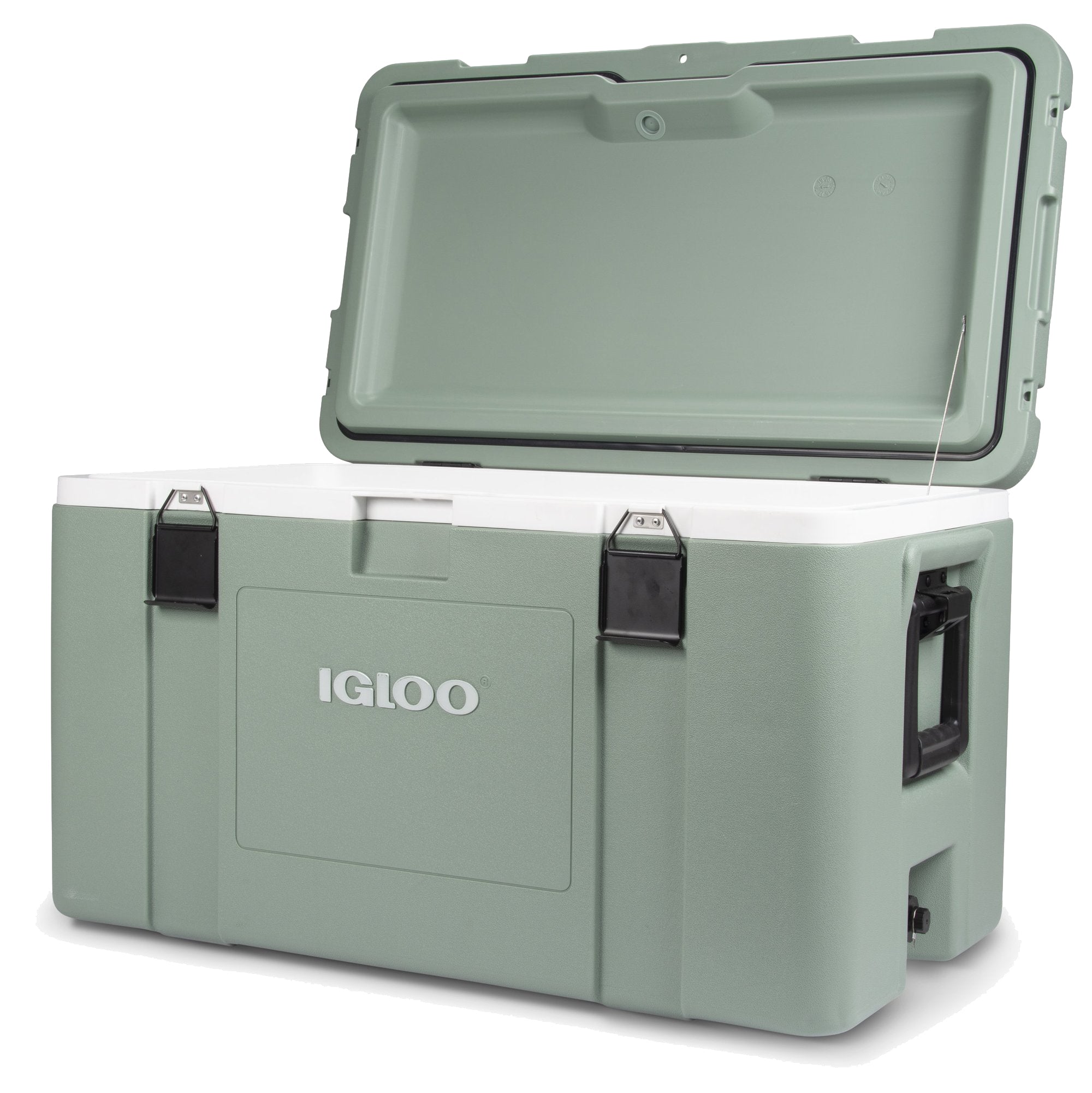 Igloo Mission 124 Qt. Lockable Insulated Lined Ice Chest Cooler, Green(Open Box)