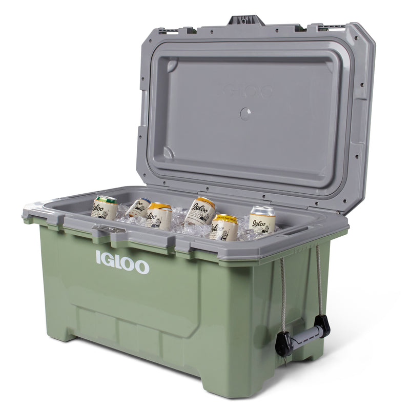 Igloo IMX 70 Quart Injected Molded Construction Cooler, Oil Green (Damaged)