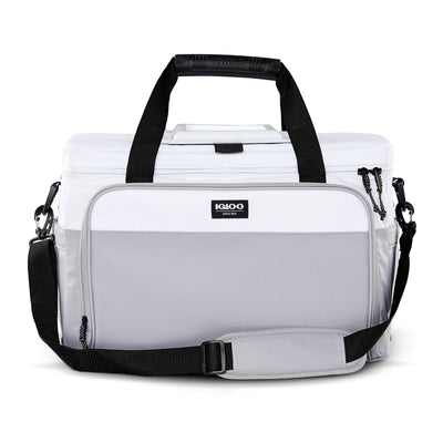Igloo Coast Durable & Compact 36 Can Cooler Duffel Bag, White and Gray(Open Box)