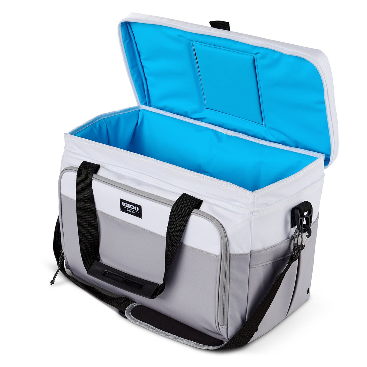 Igloo Coast Insulated 36 Can Cooler Duffel Bag, White and Gray (For Parts)