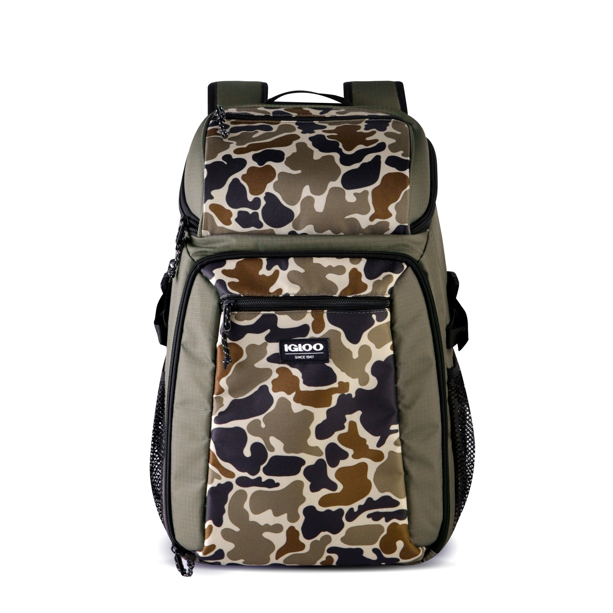 Igloo Gizmo Adjustable Insulated 30 Can Cooler Backpack, Camouflage (Open Box)