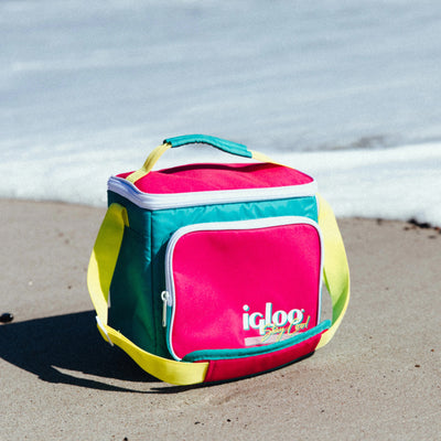 Igloo 90s Retro Square Neon Lunch Box Soft Side Cooler Bag with Strap (Used)