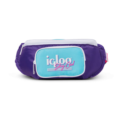Igloo 90s Retro Collection Fanny Pack Portable Cooler, Purple And Teal(Open Box)