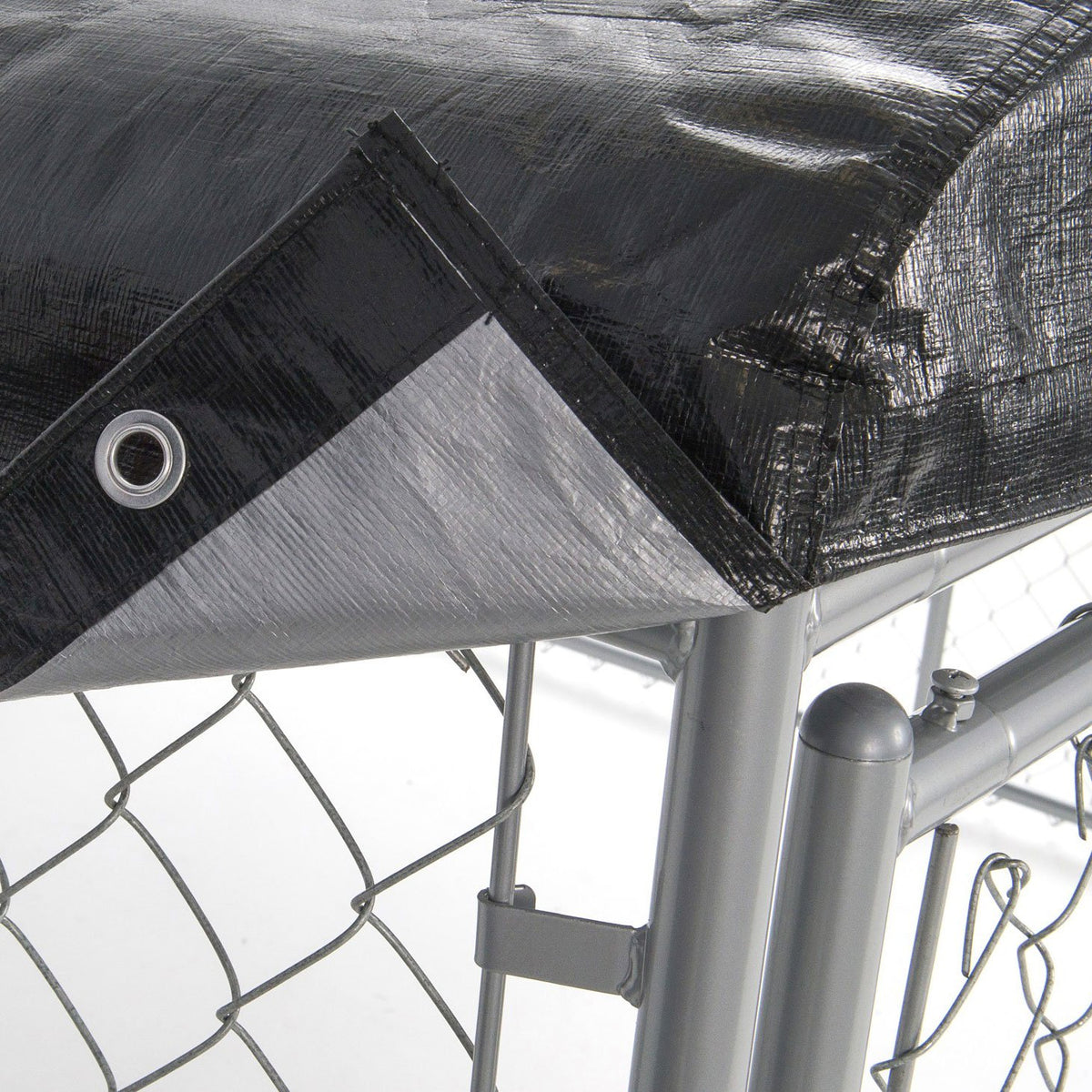 WeatherGuard 10' x 10' Outdoor Kennel Enclosure Waterproof Roof Cover (4 Pack)