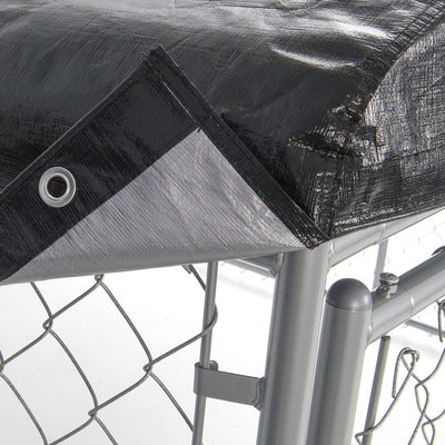 WeatherGuard 10' x 10' Outdoor Kennel Enclosure Waterproof Roof Cover (4 Pack)