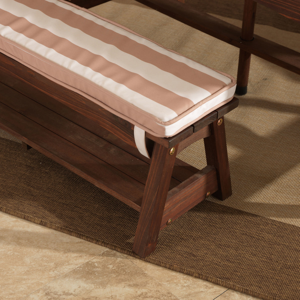KidKraft Kids Wooden Picnic Table & Bench Set w/ Cushions & Umbrella (Open Box)