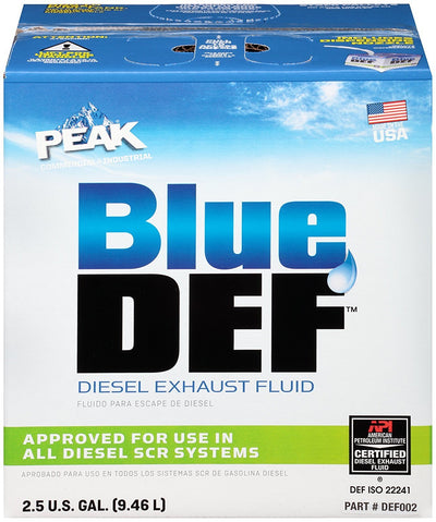 BlueDEF Diesel Urea & Deionized Water 2.5 Gal Jug & PEAK Fuel Additive, 32 Oz. - VMInnovations