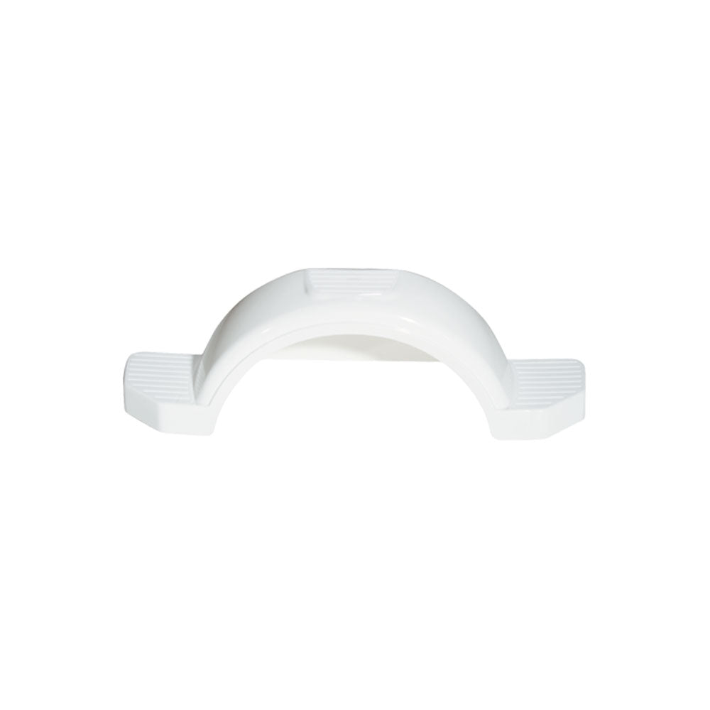 Fulton Single Plastic Trailer Fender with Top & Side Steps, 13 Inch Wheel, White