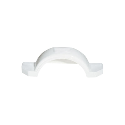 Fulton Single Plastic Trailer Fender with Top & Side Steps, 13 Inch Wheel, White