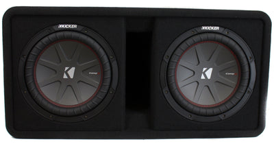Kicker 10" 1600W 2-Ohm Vented Dual Loaded Car Enclosure Subwoofers (4 Pack)