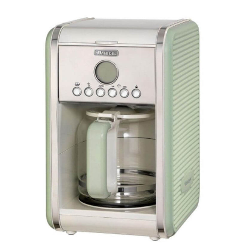 Ariete Vintage Countertop 12 Cup Coffee Maker and 18 Liter Toaster Oven, Green
