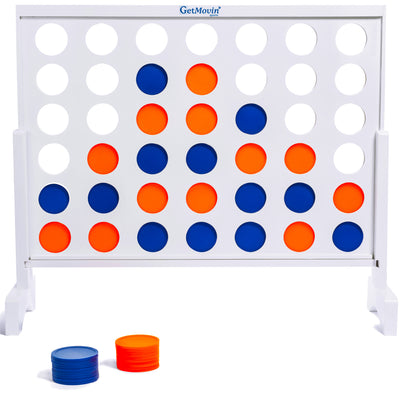 GetMovin' Sports GMS2 Giant Plastic 4 In A Row Lawn Board Game Set,White (Used)