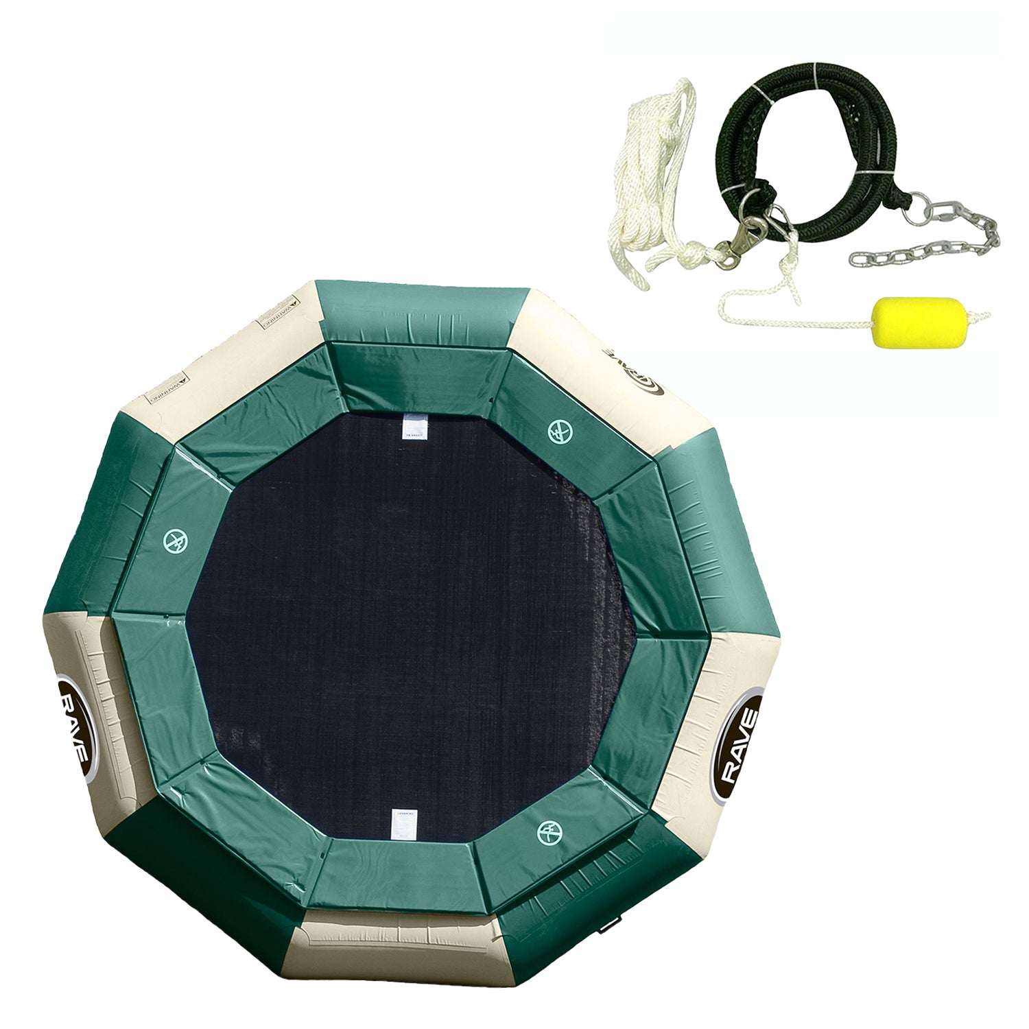 Inflatable 3 Piece Anchor Connection Kit 120 Water Trampoline with Ladder