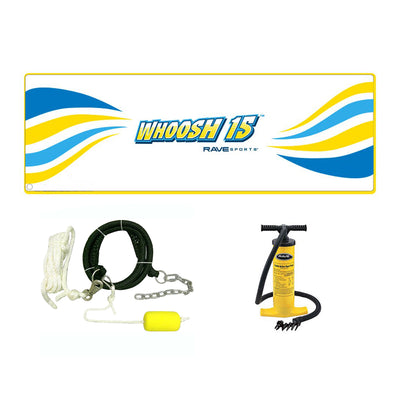 Inflatable 3 Piece Anchor Connection Kit,15-ft Water Mat Blow Up Platform w/Pump