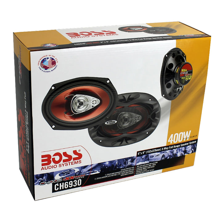 Boss 6x9" 3 Way 400w Chaos Series Car Audio Speakers CH6930 (Pair) (Refurbished) - VMInnovations