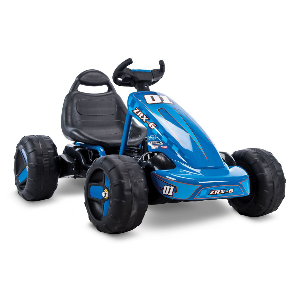 Huffy Flat Kart Battery Powered 4 Wheel Ride On Racer Kids Car, Blue (Used)