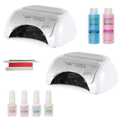Gelish Basix Starter Kit & Harmony Professional Salon LED Lamp Light (2 Pack) - VMInnovations