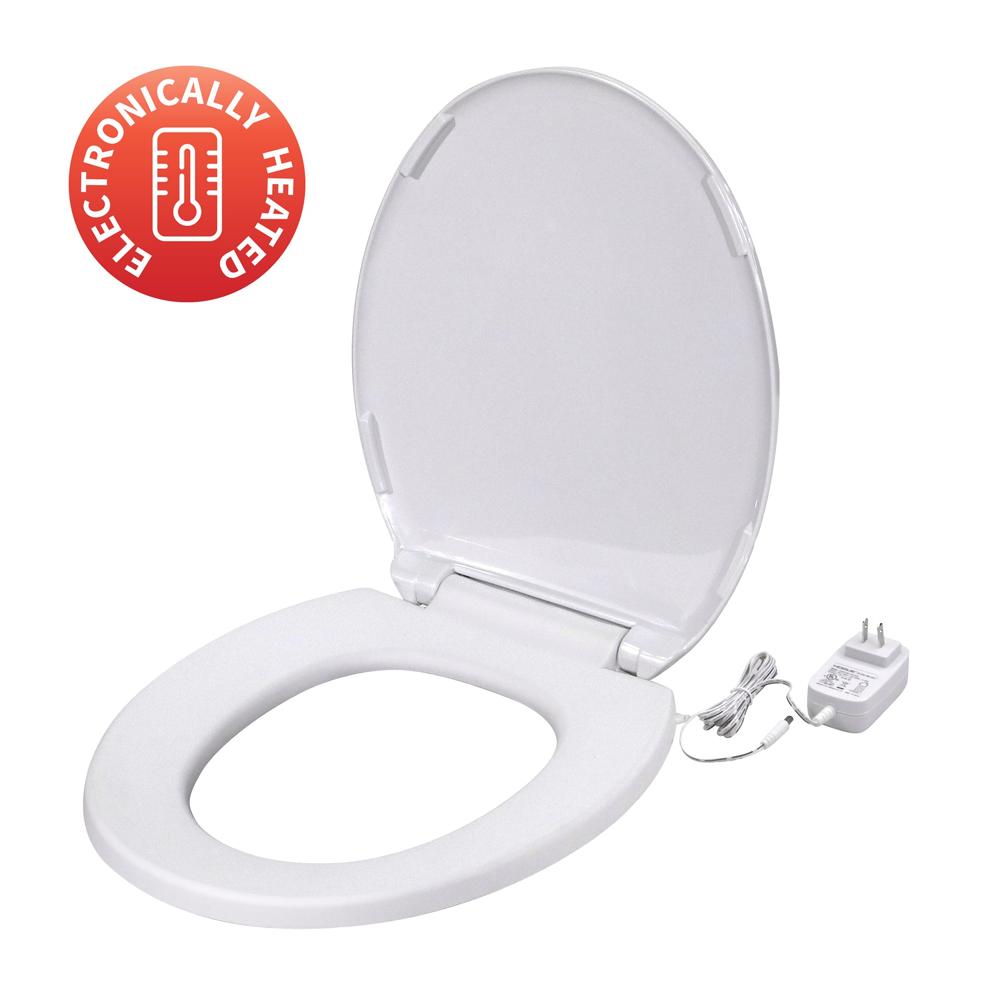 UltraTouch 01811 12 Watt 12 Volt UL Listed Round Bowl White Heated Toilet Seat - VMInnovations