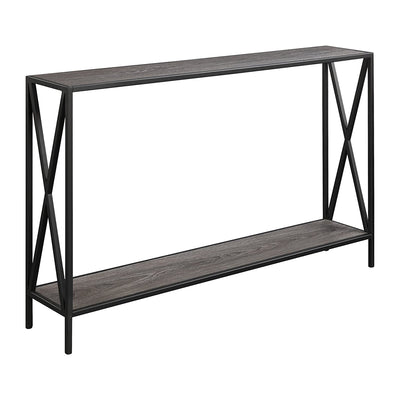 Convenience Concepts Tuscan Console Table w/ Open Bottom Shelf, Gray (For Parts)