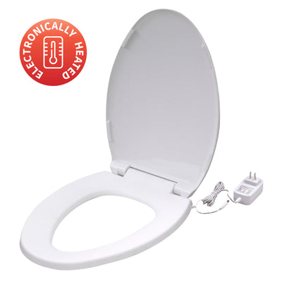 UltraTouch 01911 12 Watt 12V UL Listed Elongated Bowl White Heated Toilet Seat